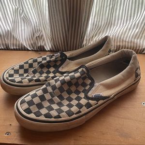 Vans checkered slip on pros